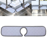 Maxbell Faucet Wrap Around Mat Kitchen Sink Splash Guard Behind Faucet 46x14CM