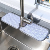 Maxbell Faucet Wrap Around Mat Kitchen Sink Splash Guard Behind Faucet 46x14CM