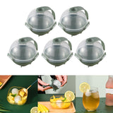 Maxbell 5Pcs Plastic Big Size Ice Mould Round Ice Ball Maker Ice Maker Green