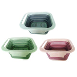 Maxbell Foldable Foot Soaking Tub with Massaging Rollers Plastic Blue