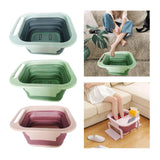 Maxbell Foldable Foot Soaking Tub with Massaging Rollers Plastic Blue