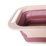 Maxbell Foldable Foot Soaking Tub with Massaging Rollers Plastic Pink