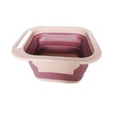 Maxbell Foldable Foot Soaking Tub with Massaging Rollers Plastic Pink