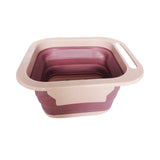 Maxbell Foldable Foot Soaking Tub with Massaging Rollers Plastic Pink
