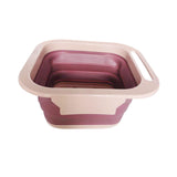 Maxbell Foldable Foot Soaking Tub with Massaging Rollers Plastic Pink