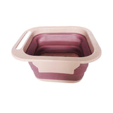Maxbell Foldable Foot Soaking Tub with Massaging Rollers Plastic Pink