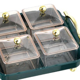 Maxbell Condiment and Fruit Serving Tray Fruit Bowl Organizer Separable Divider 4 Compartment