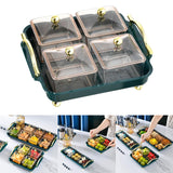 Maxbell Condiment and Fruit Serving Tray Fruit Bowl Organizer Separable Divider 4 Compartment