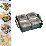 Maxbell Condiment and Fruit Serving Tray Fruit Bowl Organizer Separable Divider 4 Compartment