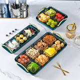 Maxbell Condiment and Fruit Serving Tray Fruit Bowl Organizer Separable Divider 8 Compartment