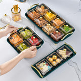 Maxbell Condiment and Fruit Serving Tray Fruit Bowl Organizer Separable Divider 8 Compartment
