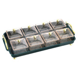 Maxbell Condiment and Fruit Serving Tray Fruit Bowl Organizer Separable Divider 8 Compartment