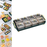 Maxbell Condiment and Fruit Serving Tray Fruit Bowl Organizer Separable Divider 8 Compartment