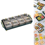 Maxbell Condiment and Fruit Serving Tray Fruit Bowl Organizer Separable Divider 8 Compartment