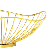 Maxbell Metal Wire Fruit Basket Dessert Rack Snack Bread Bowl Home Kitchen Gold