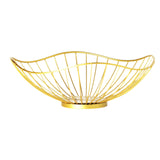 Maxbell Metal Wire Fruit Basket Dessert Rack Snack Bread Bowl Home Kitchen Gold