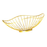 Maxbell Metal Wire Fruit Basket Dessert Rack Snack Bread Bowl Home Kitchen Gold