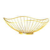 Maxbell Metal Wire Fruit Basket Dessert Rack Snack Bread Bowl Home Kitchen Gold