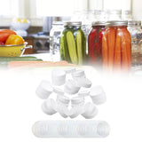 Maxbell 30Pcs Plastic Mason Jar Lids Replacements Covers Storage Caps Storage Bottle 70mm