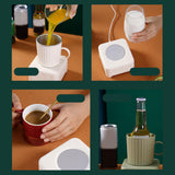 Maxbell Portable Rapid Drink Chiller 400ml Quick Cooling Cup for Car Desk Road White