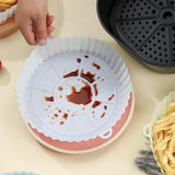 Maxbell Silicone Air Fryer Liner Parchment Paper Non Stick Heat Resistant White