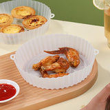 Maxbell Silicone Air Fryer Liner Parchment Paper Non Stick Heat Resistant White
