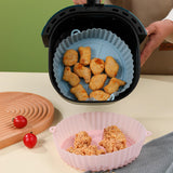 Maxbell Silicone Air Fryer Liner Parchment Paper Non Stick Heat Resistant White