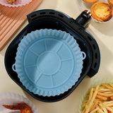 Maxbell Silicone Air Fryer Liner Parchment Paper Non Stick Heat Resistant White