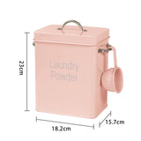 Maxbell Laundry Powder Container Rice Bin Food Organizer Laundry Powder Bin Pink