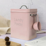 Maxbell Laundry Powder Container Rice Bin Food Organizer Laundry Powder Bin Pink