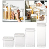 Maxbell Airtight Food Storage Box Kitchen Canisters BPA Free for Grain Flour Snack 500ML