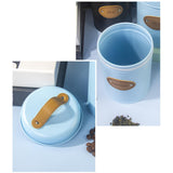 Maxbell Storage Jars with Air Tight Lids Nordic for Kitchen Countertop Sitting Room Blue