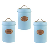 Maxbell Storage Jars with Air Tight Lids Nordic for Kitchen Countertop Sitting Room Blue