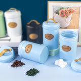 Maxbell Storage Jars with Air Tight Lids Nordic for Kitchen Countertop Sitting Room Blue