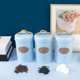 Maxbell Storage Jars with Air Tight Lids Nordic for Kitchen Countertop Sitting Room Blue