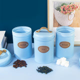 Maxbell Storage Jars with Air Tight Lids Nordic for Kitchen Countertop Sitting Room Blue
