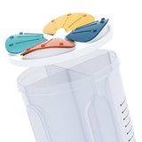 Maxbell Airtight Cereal Storage Container BPA Free 4 Grids for Sesame Rice Cereal 3L