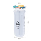 Maxbell Airtight Cereal Storage Container BPA Free 4 Grids for Sesame Rice Cereal 3L