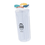 Maxbell Airtight Cereal Storage Container BPA Free 4 Grids for Sesame Rice Cereal 3L