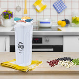 Maxbell Airtight Cereal Storage Container BPA Free 4 Grids for Sesame Rice Cereal 3L