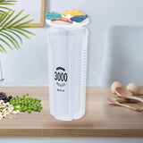 Maxbell Airtight Cereal Storage Container BPA Free 4 Grids for Sesame Rice Cereal 3L