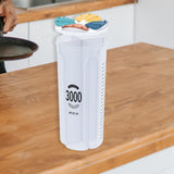 Maxbell Airtight Cereal Storage Container BPA Free 4 Grids for Sesame Rice Cereal 3L