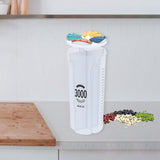 Maxbell Airtight Cereal Storage Container BPA Free 4 Grids for Sesame Rice Cereal 3L