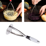 Maxbell Hanging Potato Masher Manual Press for Pumpkin Kitchen Restaurant Hotel Gray