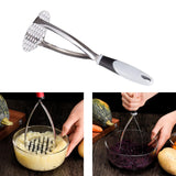 Maxbell Hanging Potato Masher Manual Press for Pumpkin Kitchen Restaurant Hotel Gray