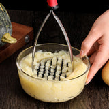 Maxbell Hanging Potato Masher Manual Press for Pumpkin Kitchen Restaurant Hotel Red