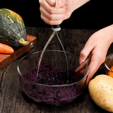 Maxbell Hanging Potato Masher Manual Press for Pumpkin Kitchen Restaurant Hotel Red