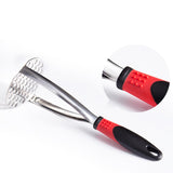 Maxbell Hanging Potato Masher Manual Press for Pumpkin Kitchen Restaurant Hotel Red