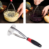 Maxbell Hanging Potato Masher Manual Press for Pumpkin Kitchen Restaurant Hotel Red