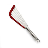Maxbell Stainless Steel Fish Spatula Comfortable Handle Extra Large for Men Gifts Red+Silver Handle
